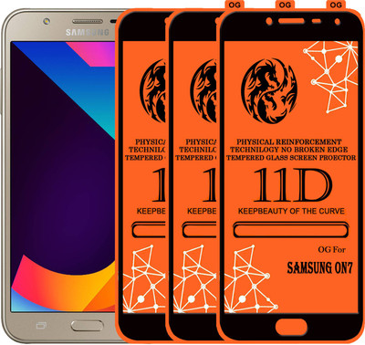 PFOAM Edge To Edge Tempered Glass for Samsung Galaxy On7(Pack of 3)