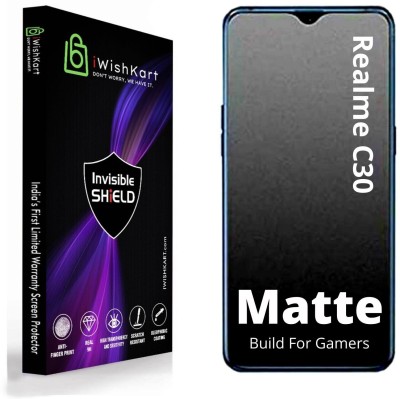 iWishKart Edge To Edge Tempered Glass for realme C30, realme C30 5G, 0.3mm Mat / Matte(Pack of 1)