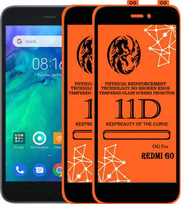 PFOAM Edge To Edge Tempered Glass for REDMI GO(Pack of 2)
