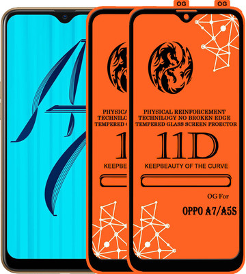 PFOAM Edge To Edge Tempered Glass for OPPO A5S(Pack of 2)