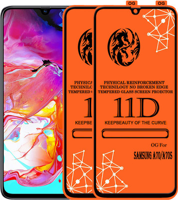 PFOAM Edge To Edge Tempered Glass for SAMSUNG GALAXY A70(Pack of 2)