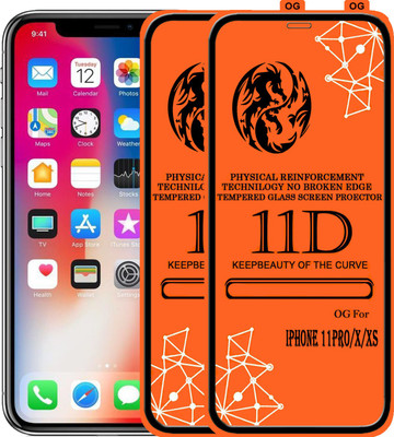 PFOAM Edge To Edge Tempered Glass for Apple iPhone XS(Pack of 2)