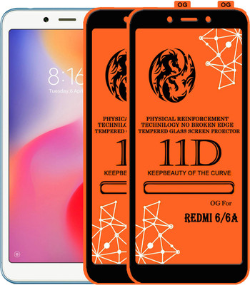 PFOAM Edge To Edge Tempered Glass for Mi Redmi 6A(Pack of 2)