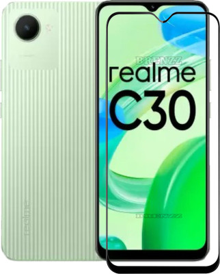 BRENZZ Edge To Edge Tempered Glass for realme C30, REALME C30(Pack of 1)