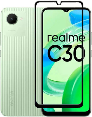 MOBIGENIX Edge To Edge Tempered Glass for realme C30(Pack of 1)