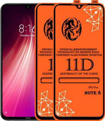 PFOAM Edge To Edge Tempered Glass for REDMI NOTE 8(Pack of 2)