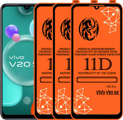 PFOAM Edge To Edge Tempered Glass for VIVO V20 SE(Pack of 3)