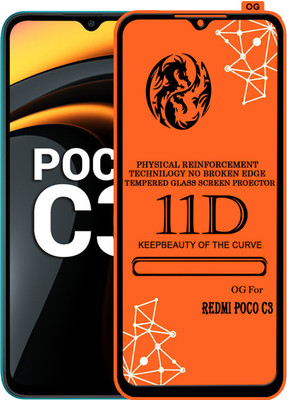 PFOAM Edge To Edge Tempered Glass for REDMI POCO C3(Pack of 1)