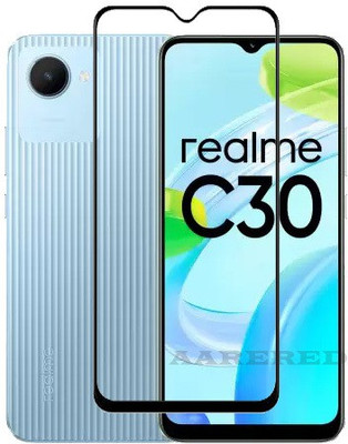AARERED Edge To Edge Tempered Glass for Realme C30(Pack of 1)