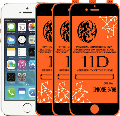 PFOAM Edge To Edge Tempered Glass for Apple iPhone 6(Pack of 3)