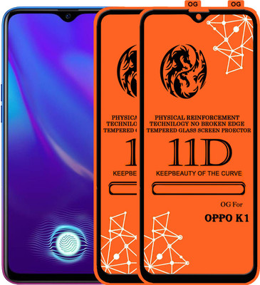 PFOAM Edge To Edge Tempered Glass for OPPO K1(Pack of 2)