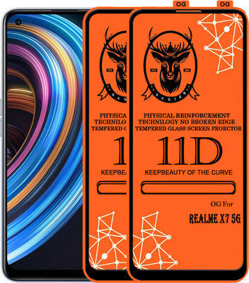 PFOAM Edge To Edge Tempered Glass for REALME X7 5G(Pack of 2)