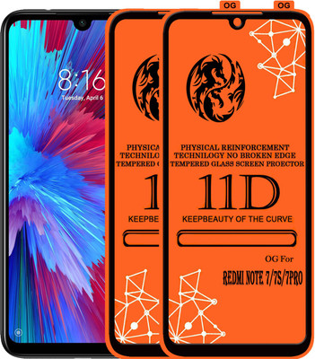 PFOAM Edge To Edge Tempered Glass for REDMI NOTE 7 PRO(Pack of 2)