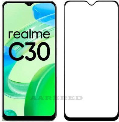 AARERED Edge To Edge Tempered Glass for Realme C30(Pack of 1)