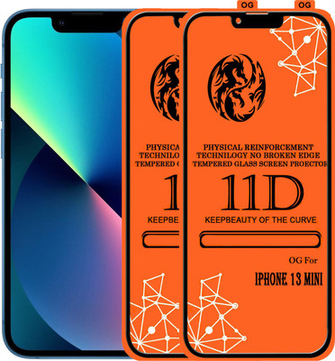 PFOAM Edge To Edge Tempered Glass for APPLE IPHONE 13 MINI(Pack of 2)