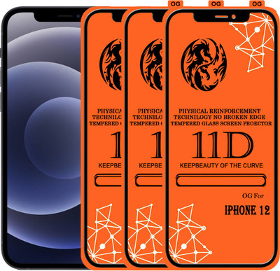 PFOAM Edge To Edge Tempered Glass for APPLE IPHONE 12(Pack of 3)