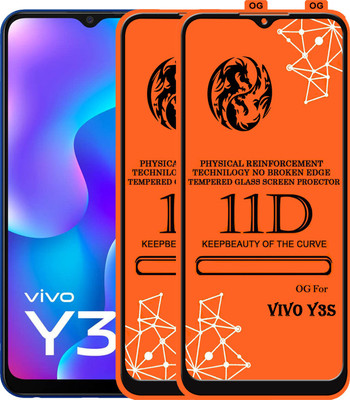 PFOAM Edge To Edge Tempered Glass for VIVO Y3S(Pack of 2)