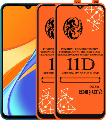 PFOAM Edge To Edge Tempered Glass for REDMI 9 ACTIVE(Pack of 2)