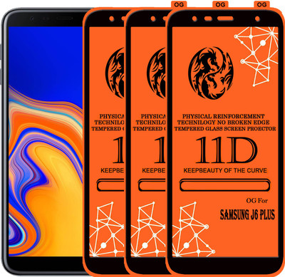 PFOAM Edge To Edge Tempered Glass for SAMSUNG GALAXY J6 PLUS(Pack of 3)