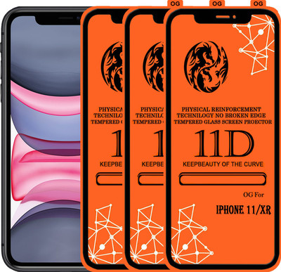 PFOAM Edge To Edge Tempered Glass for Apple iPhone XR(Pack of 3)