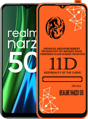 PFOAM Edge To Edge Tempered Glass for REALME NARZO 50I(Pack of 1)