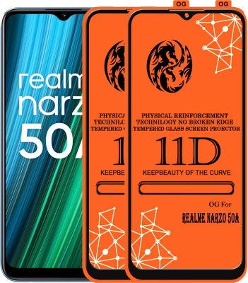 PFOAM Edge To Edge Tempered Glass for REALME NARZO 50A(Pack of 2)