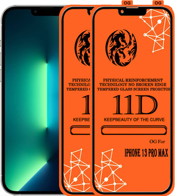 PFOAM Edge To Edge Tempered Glass for APPLE IPHONE 13 PRO MAX(Pack of 2)