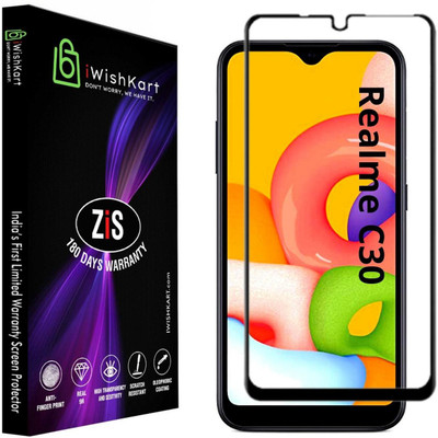 iWishKart Edge To Edge Tempered Glass for realme C30, realme C30 5G(Pack of 1)
