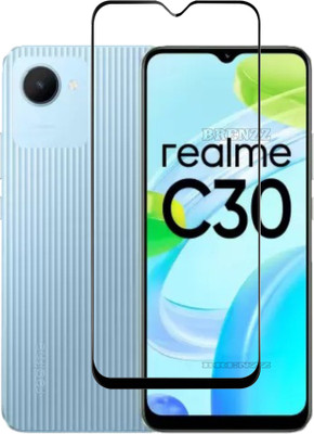 BRENZZ Edge To Edge Tempered Glass for realme C30, REALME C30(Pack of 1)