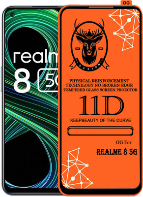 PFOAM Edge To Edge Tempered Glass for REALME 8 5G(Pack of 1)