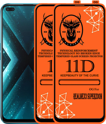 PFOAM Edge To Edge Tempered Glass for REALME X3 SUPER ZOOM(Pack of 2)
