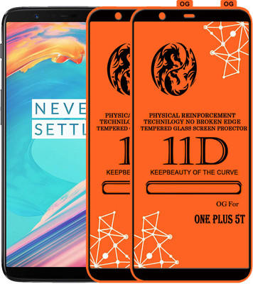 PFOAM Edge To Edge Tempered Glass for OnePlus 5T(Pack of 2)