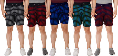 OFFENDERS Checkered Men Multicolor Bermuda Shorts
