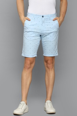 LOUIS PHILIPPE Printed Men Blue Regular Shorts