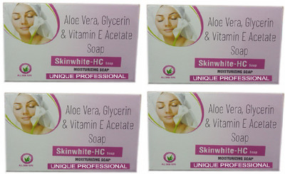 UNIQUE PROFESSIONAL SKINWHITE-HC MOISTURIZING WITH ALOEVERA GLYCERIN & VITAMIN E SOAP 75 GR 4 PC(4 x 75 g)