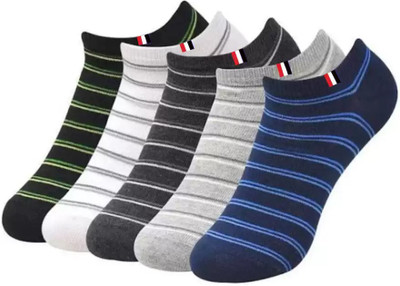YSR-69 Unisex Striped Low Cut(Pack of 5)