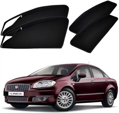 RAKRISH Rear Window, Side Window Sun Shade For Fiat Linea(Black)