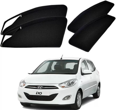 TOP VECHILE Rear Window, Side Window Sun Shade For Hyundai i10(Black)