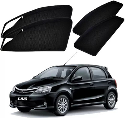 TOP VECHILE Rear Window, Side Window Sun Shade For Toyota Etios Liva(Black)