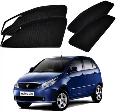 TOP VECHILE Rear Window, Side Window Sun Shade For Tata Indica(Black)