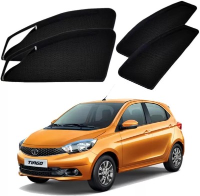 RAKRISH COLLECTION Rear Window, Side Window Sun Shade For Tata Tiago(Black)