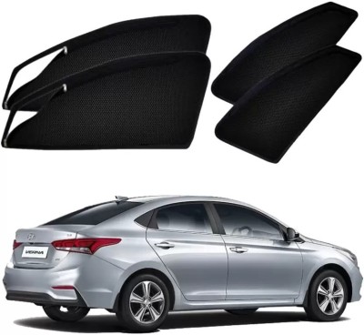 RAKRISH COLLECTION Rear Window, Side Window Sun Shade For Hyundai Verna(Black)