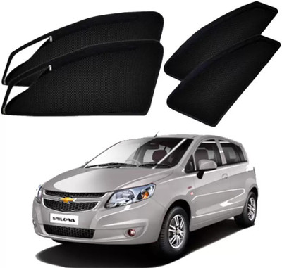 TOP VECHILE Rear Window, Side Window Sun Shade For Chevrolet Sail(Black)