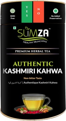 Slimza Premium Authentic Kashmiri Kahwa|Whole Leaf|Non Bitter|With Rose petals Saffron, Cardamom, Black Pepper, Almond, Liquorice, Ginger, Cloves Herbal Infusion Tea Box(100 g)