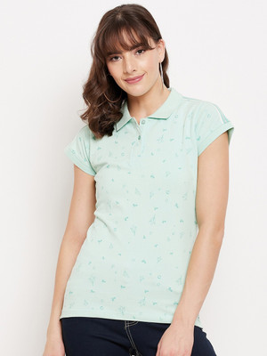 DUKE Casual Solid Women Blue Top