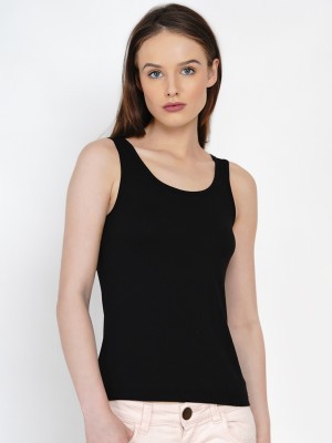 TEXCO Casual Solid Women Black Top