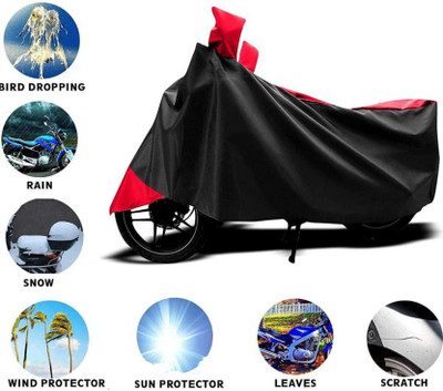 AutoGalaxy Waterproof Two Wheeler Cover for Universal For Bike(Apache RTR 180, Red)