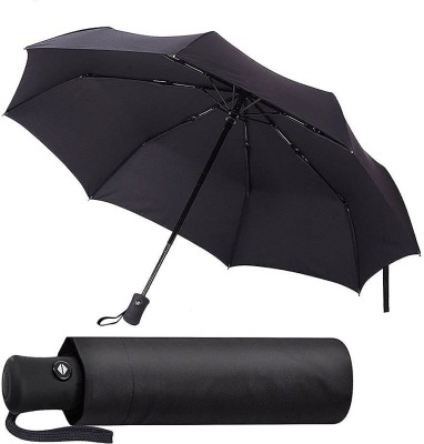 JK ENTERPRISE Travel Umbrella Windproof Automatic Umbrellas-Factory Outlet Umbrella Umbrella(Black)