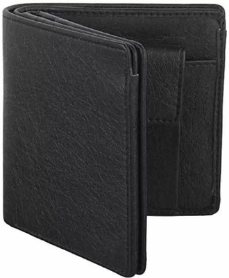 Classic World Men Black Artificial Leather Wallet(5 Card Slots)
