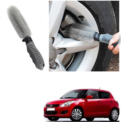 Qiisx CAR ALLOY WHEEL CLEANER BRUSH TYRE RIM FOR Maruti Suzuki Swift New 100 g Wheel Tire Cleaner(Pack of 1)